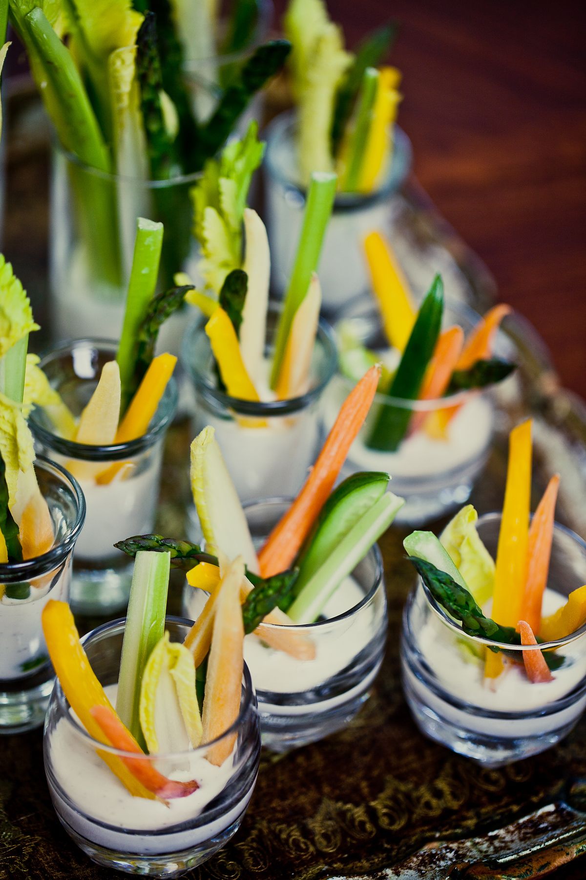 Spring Crudité & ButtermilkPepper Dip Finger Food for a Baby Shower