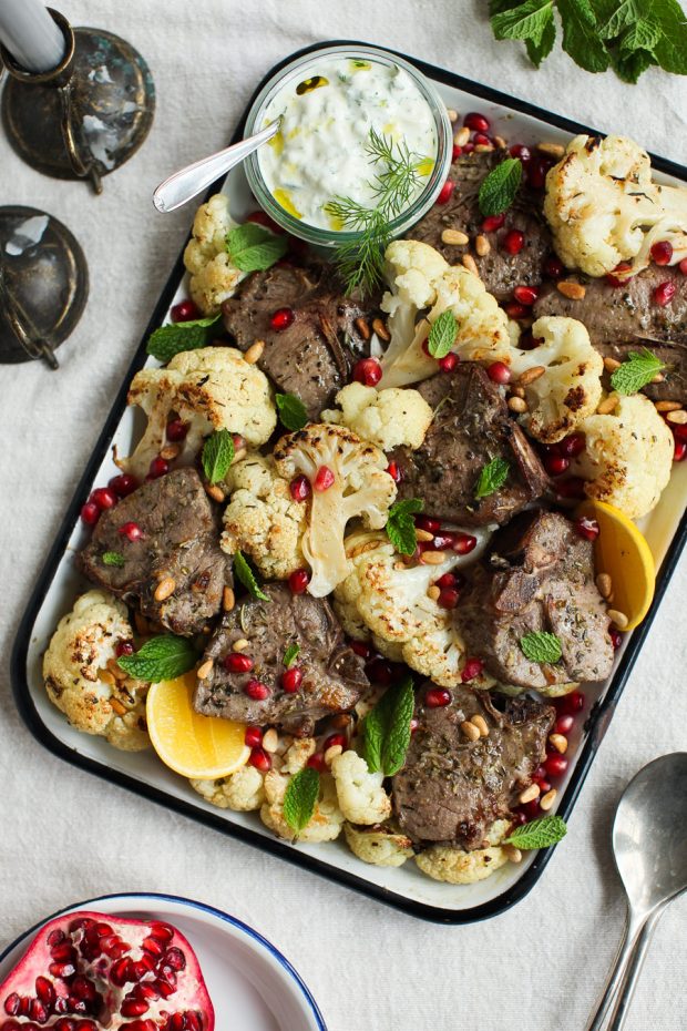 Sheet Pan Zesty Lamb Chops and Cauliflower Simple Bites