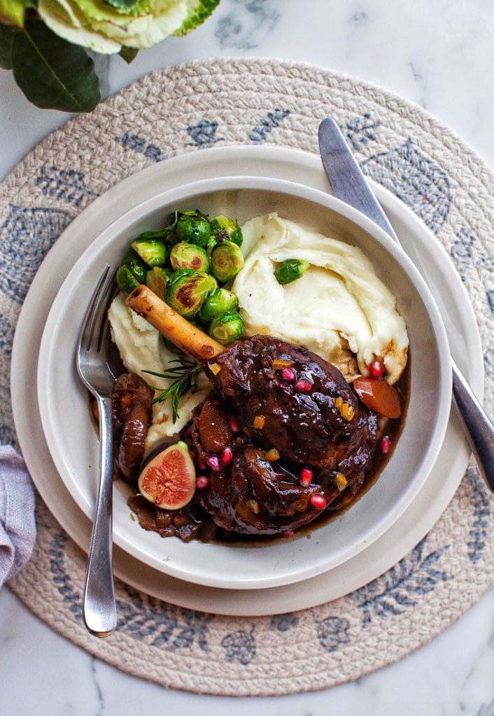 Braised Lamb Shanks with Winter Fruits Simple Bites
