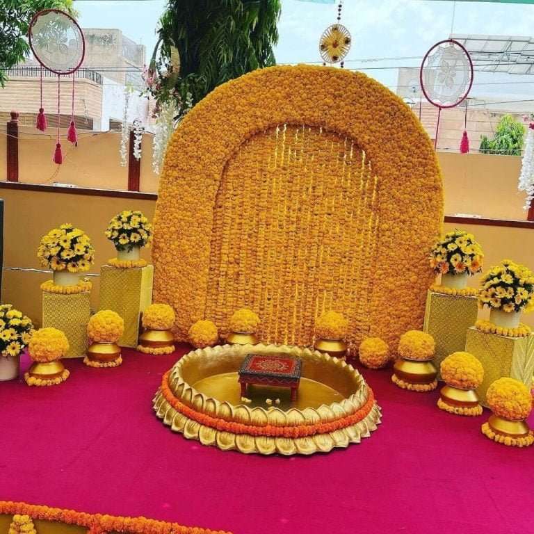 Haldi stage decoration ideas