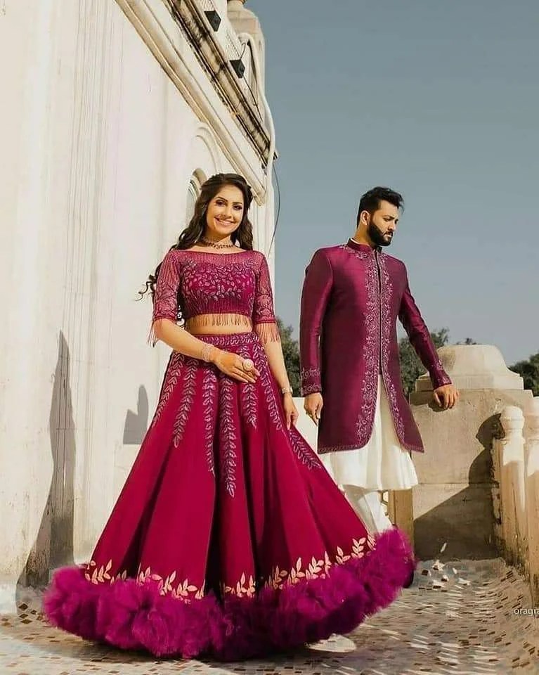 Unique and attractive couple matching dress