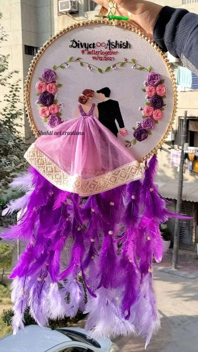 Customised Embroidery Gift Hoop Simple Craft Idea