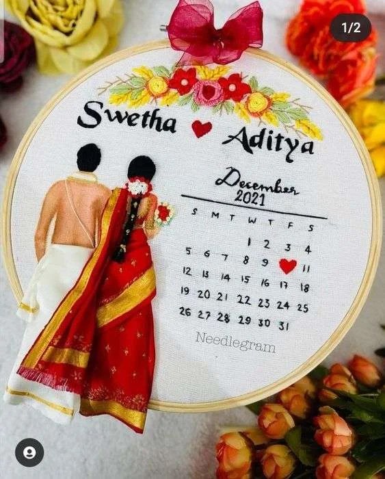 Customised Embroidery Gift Hoop Simple Craft Idea