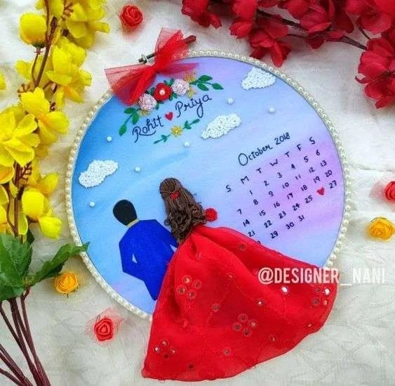 Customised Embroidery Gift Hoop Simple Craft Idea