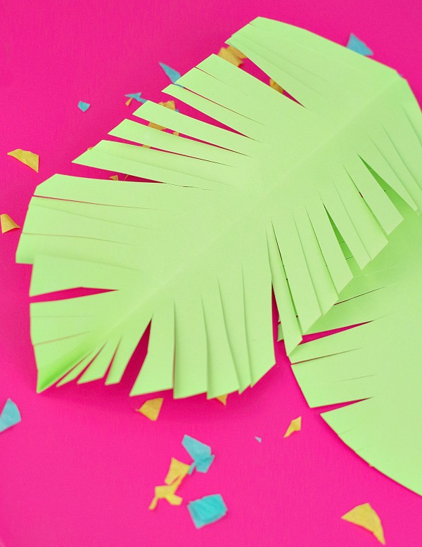 Easy DIY Paper Palm Fronds