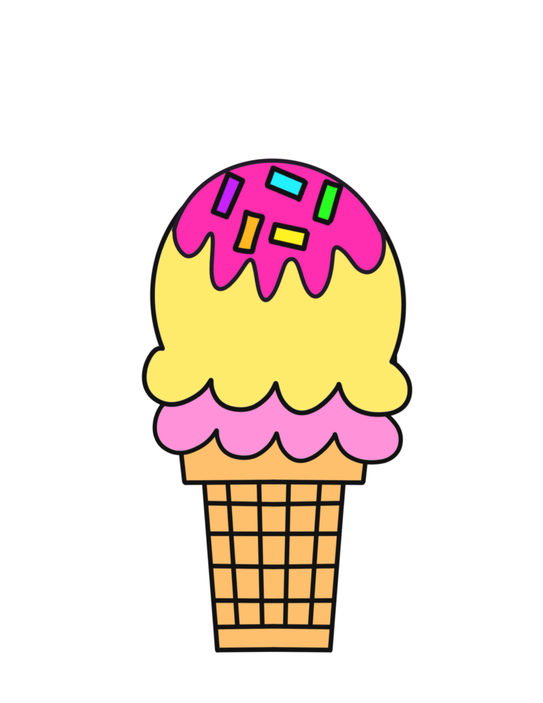 Ice Cream Cone Craft Templates for Kids