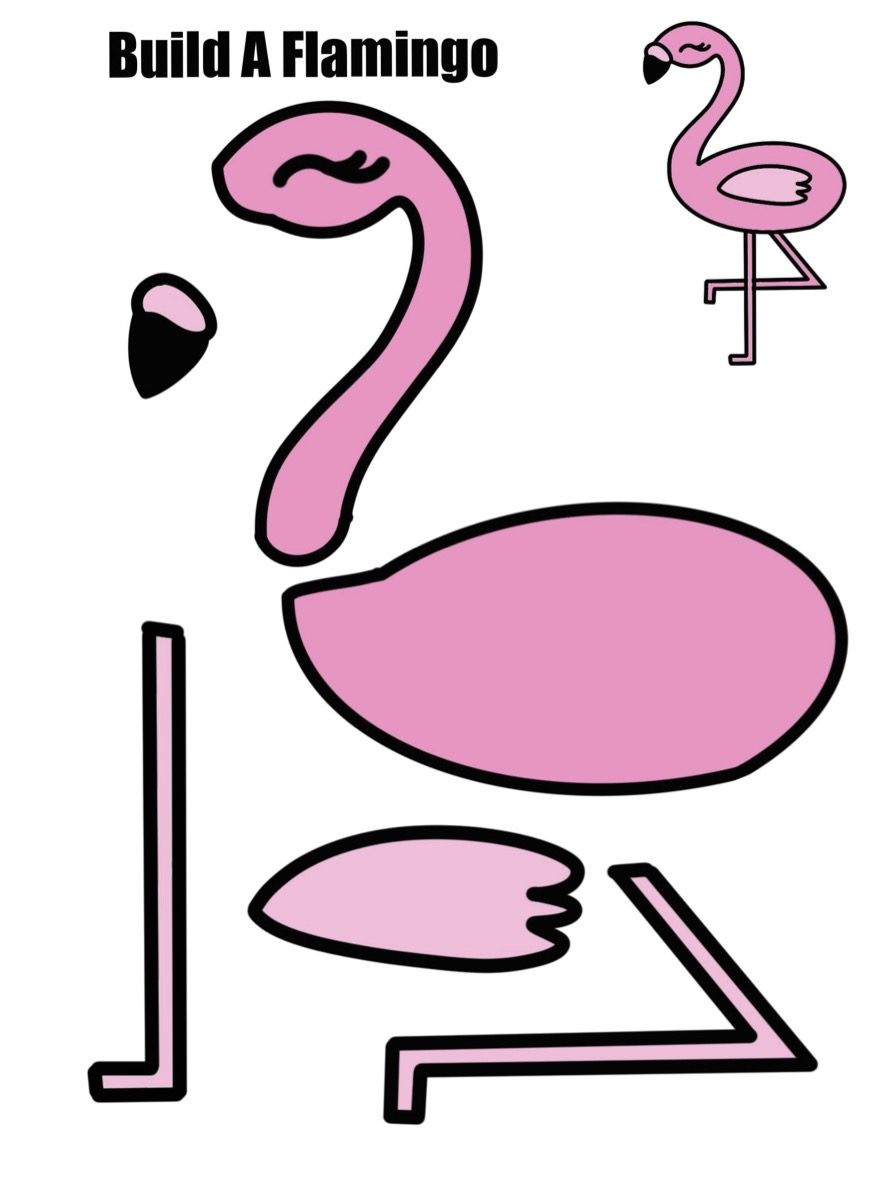 Free Printable Flamingo Template for Crafts