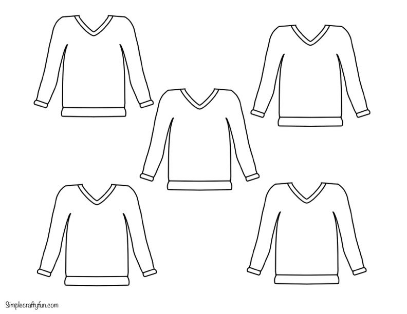 Free Printable Sweater Templates for Crafts