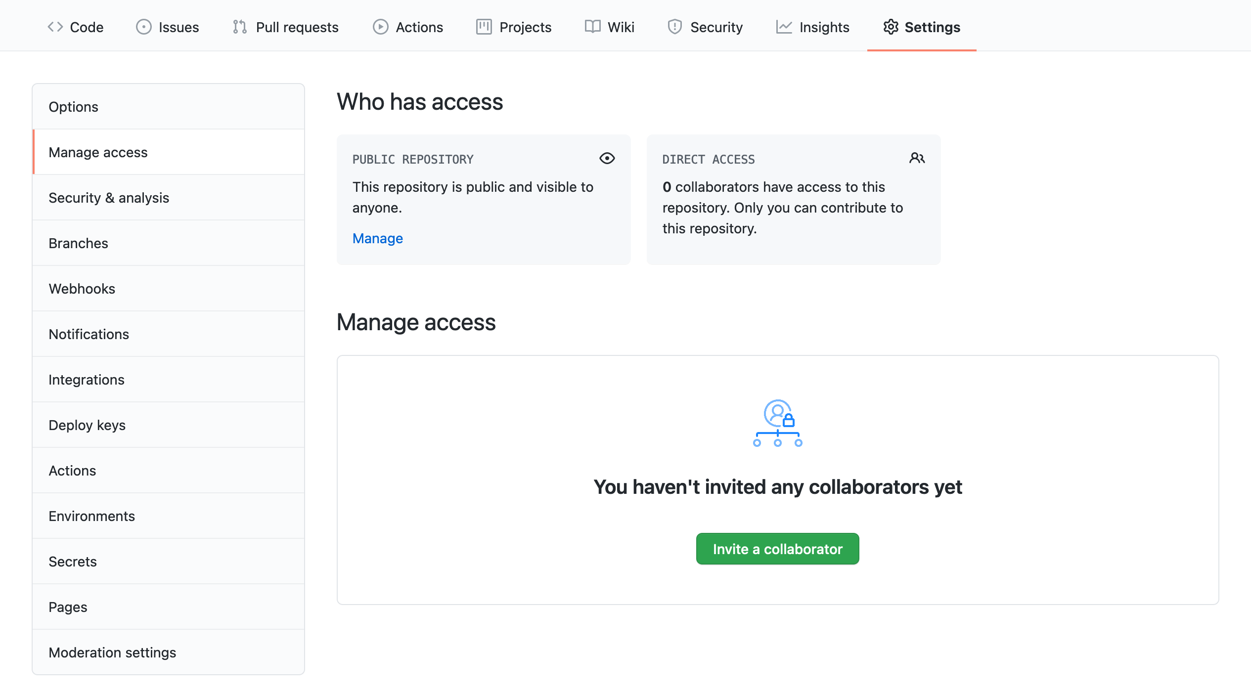 Add a collaborator to a repo GitHub Simple Dev