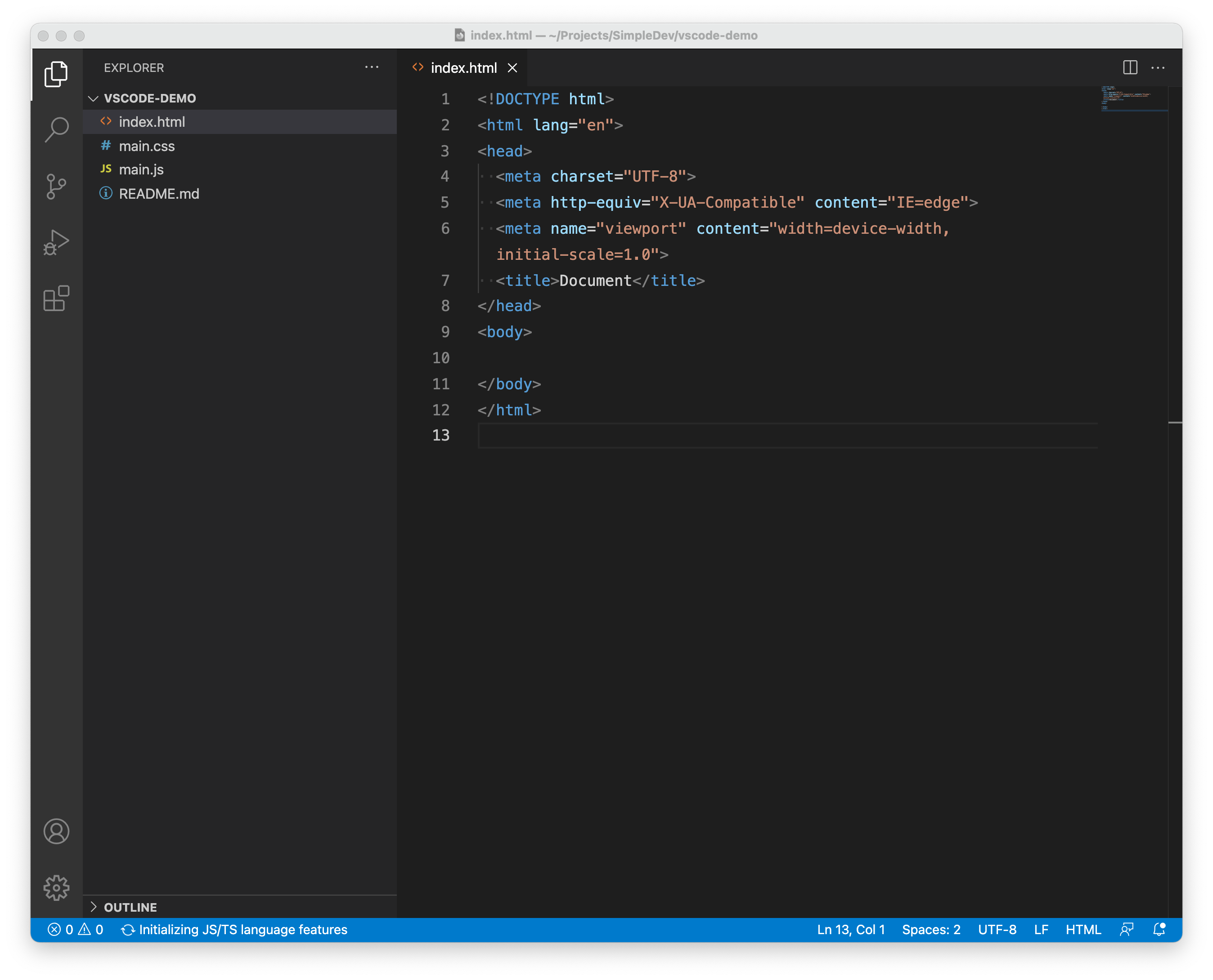 Syntax highlighting VS Code Simple Dev