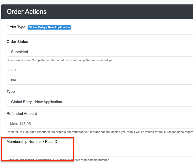 Understanding Order App Status of TSA/GE/NEXUS/SENTRI Simple Doc Filings