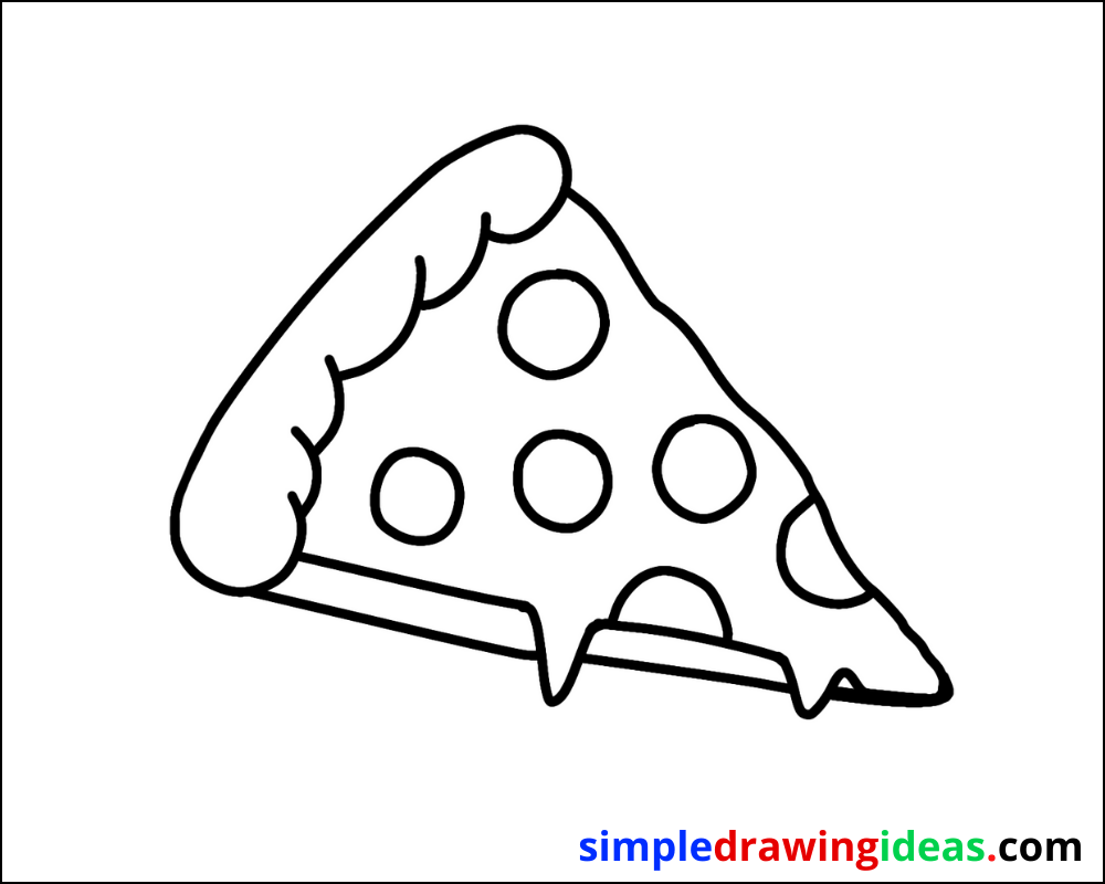 How to draw a pizza Step by step guide Simple Drawing Ideas