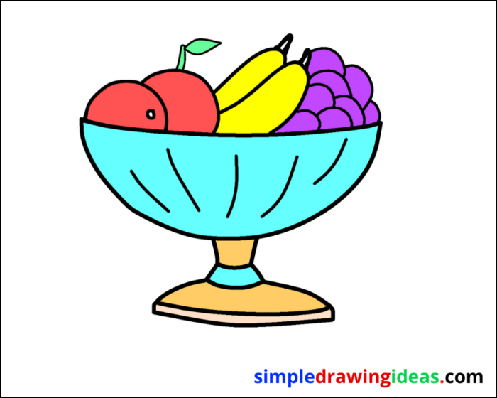 How to draw a fruit basket for beginners Simple Drawing Ideas