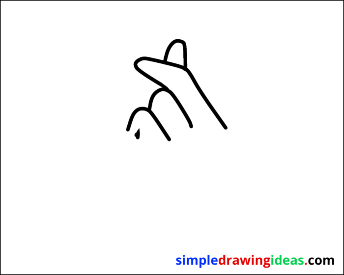 How to draw a korean finger heart Simple Drawing Ideas