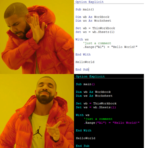 Memes Simple Excel VBA