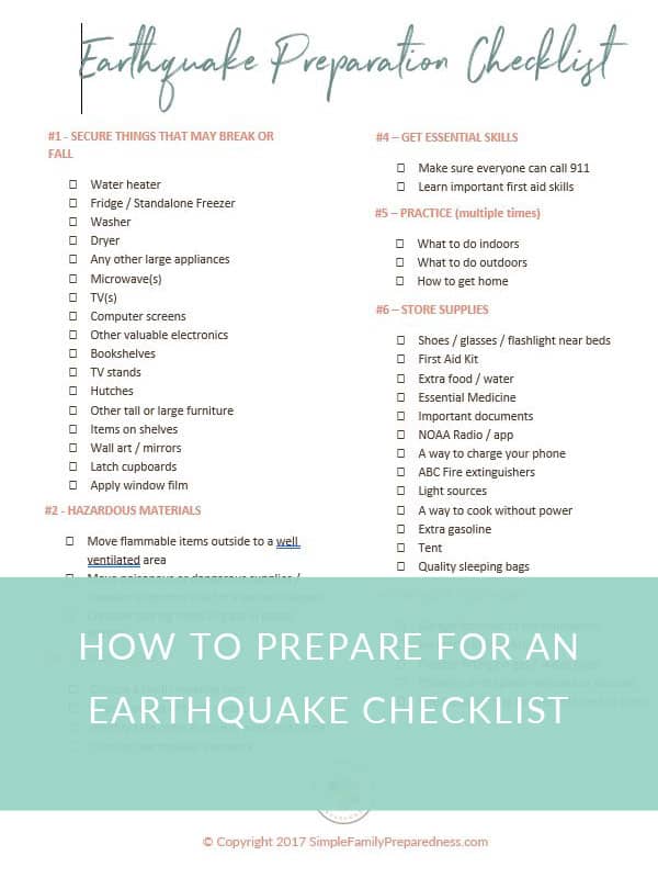 The 7 things you need to do now to prepare for an earthquake