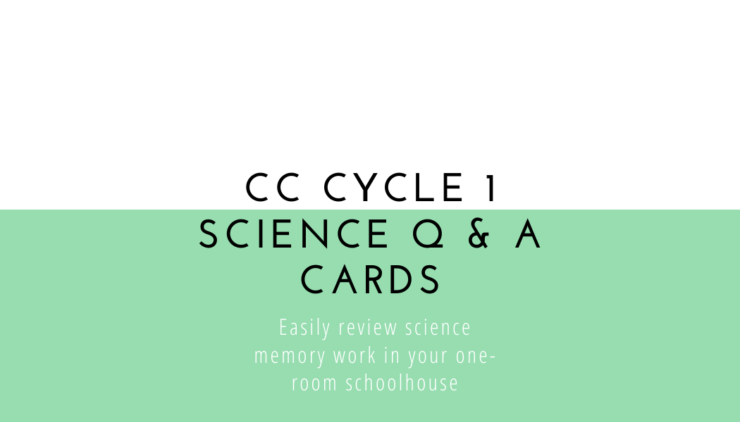 CC Cycle 1 Science Q&A Cards, weeks 112 Simple. Home. Blessings