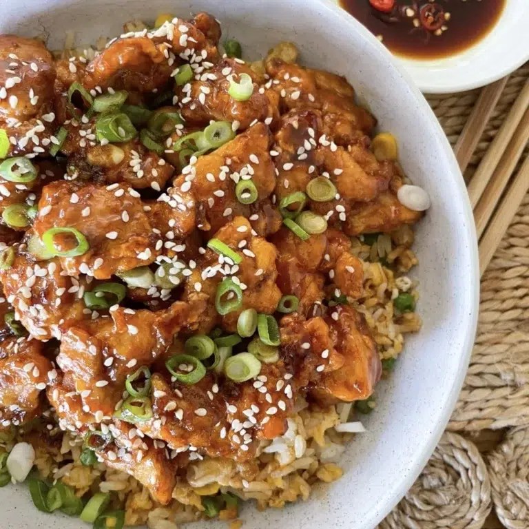 Crispy Sesame Chicken and Fried Rice Recipe Simple Home Edit