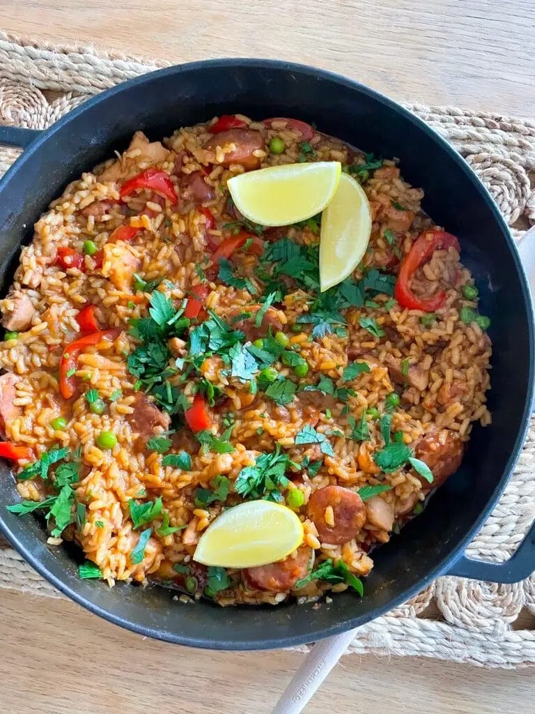 Chicken & Chorizo Paella Recipe Simple Home Edit
