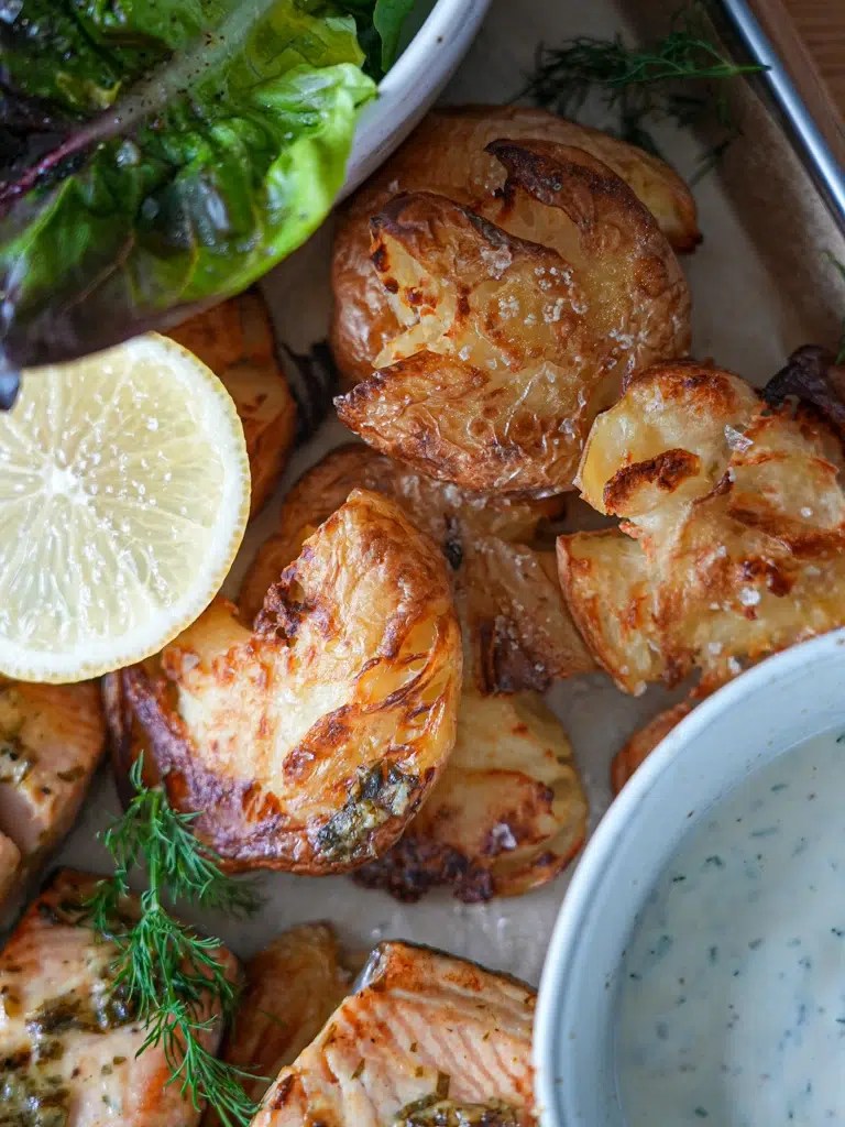 Dijon Salmon and Crispy Potatoes Simple Home Edit