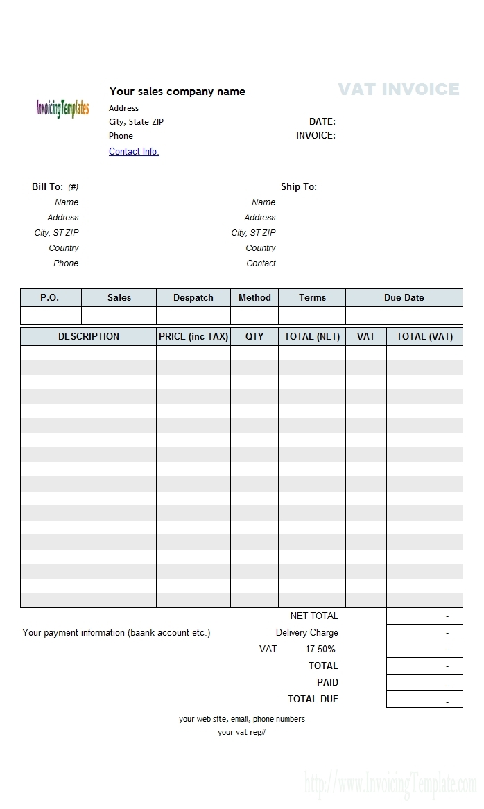 Excel 2007 Invoice Template * Invoice Template Ideas