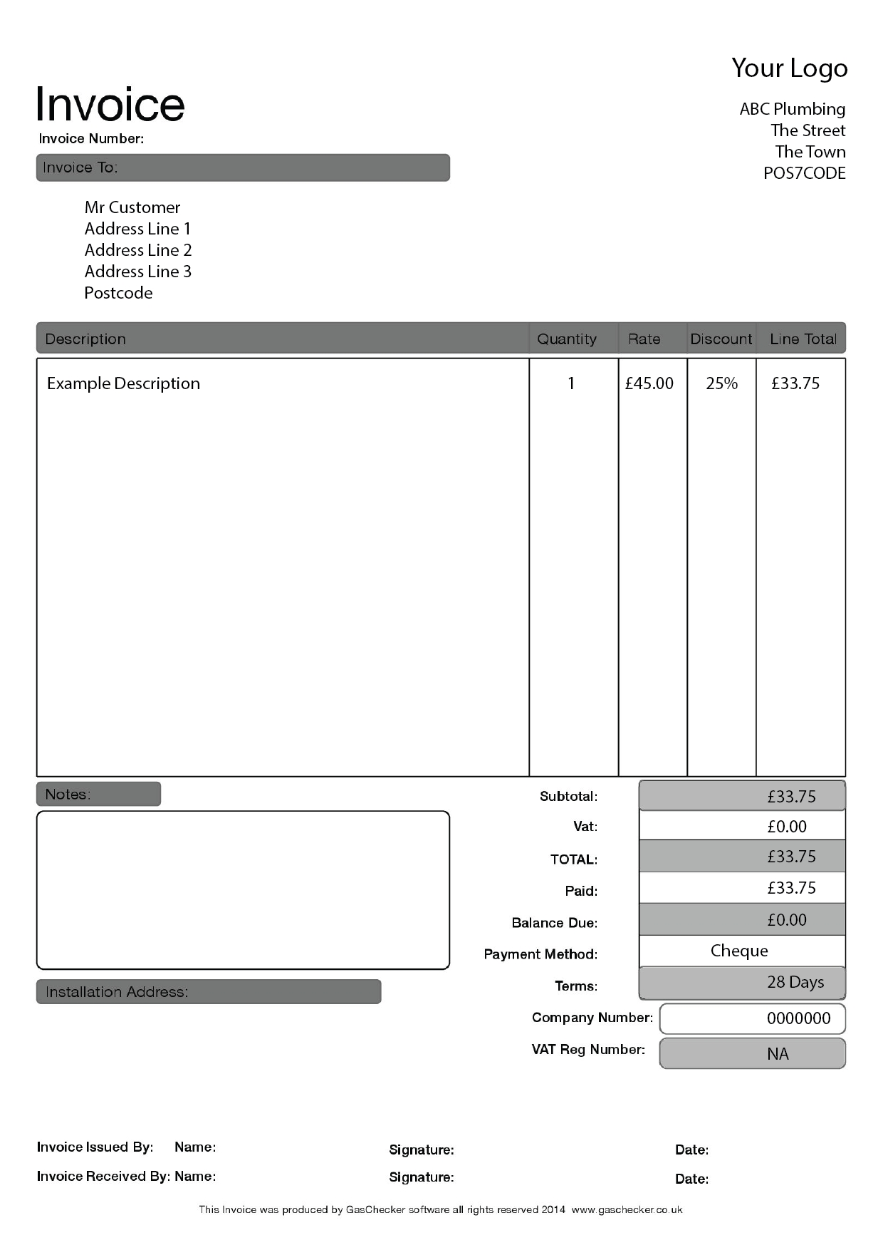 Invoice Payment Terms Uk * Invoice Template Ideas