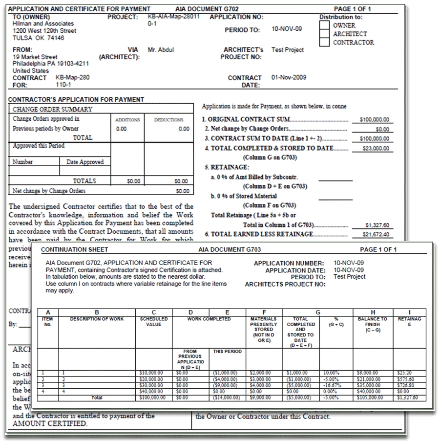 Aia Format Invoice * Invoice Template Ideas