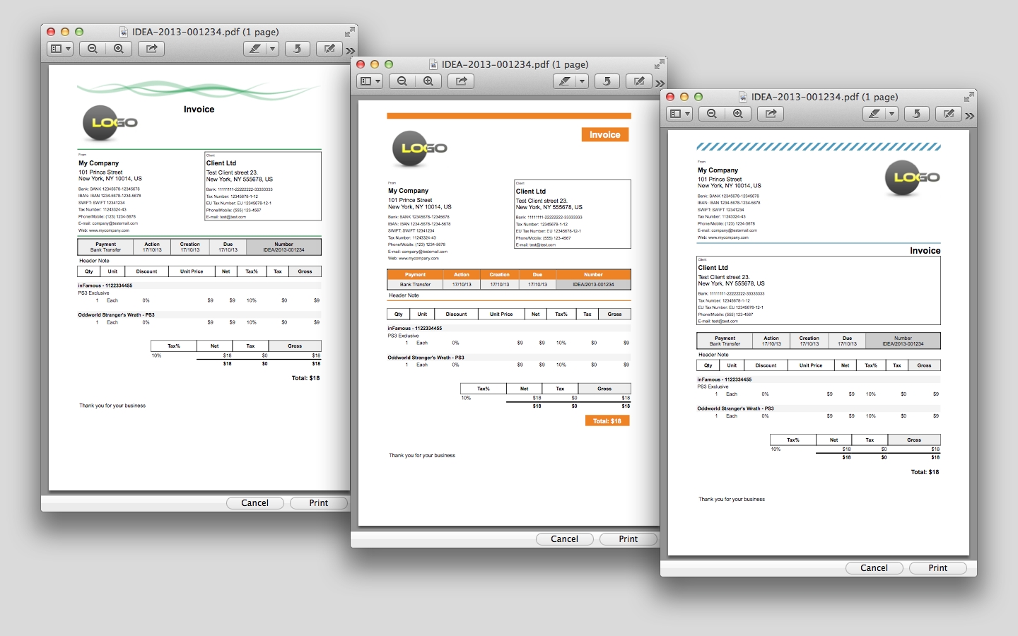 Invoice Program For Mac * Invoice Template Ideas