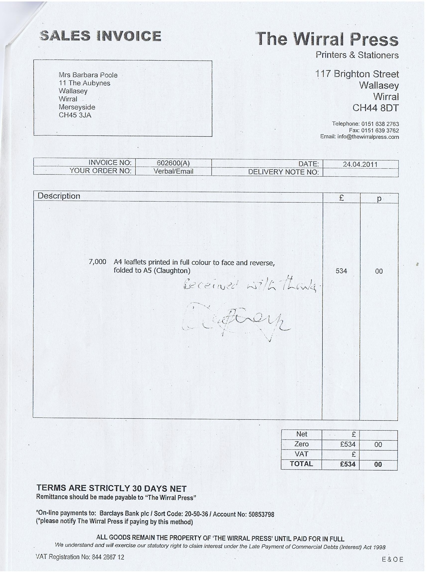 Invoice Late Payment Terms * Invoice Template Ideas