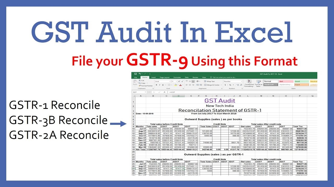 Gst Reconciliation Format In Excel Invoice Template Ideas