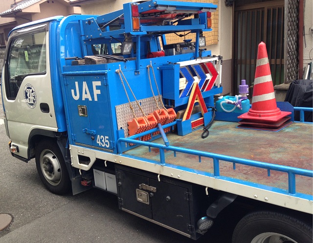 バイクのタイヤがパンク