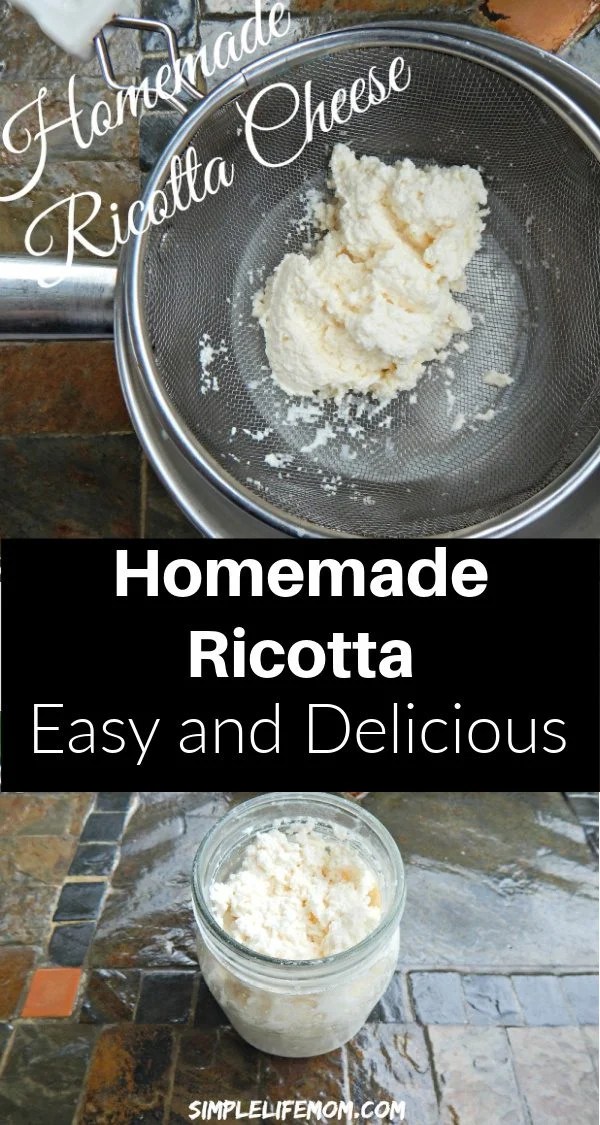 How to Make Homemade Ricotta Cheese Simple Life Mom