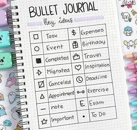 Bullet Journal Key: 20 Classic & Simple Designs - Simple Life of a Lady
