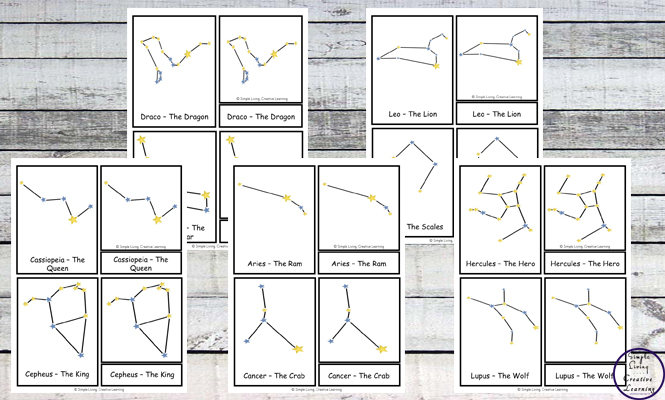 {FREE} Printable Constellation Cards - Simple Living. Creative Learning