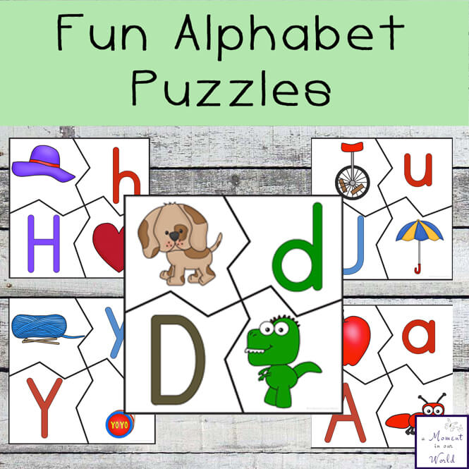 Fun Alphabet Puzzles Simple Living. Creative Learning