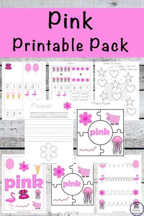 Pink Printable Pack - Simple Living. Creative Learning