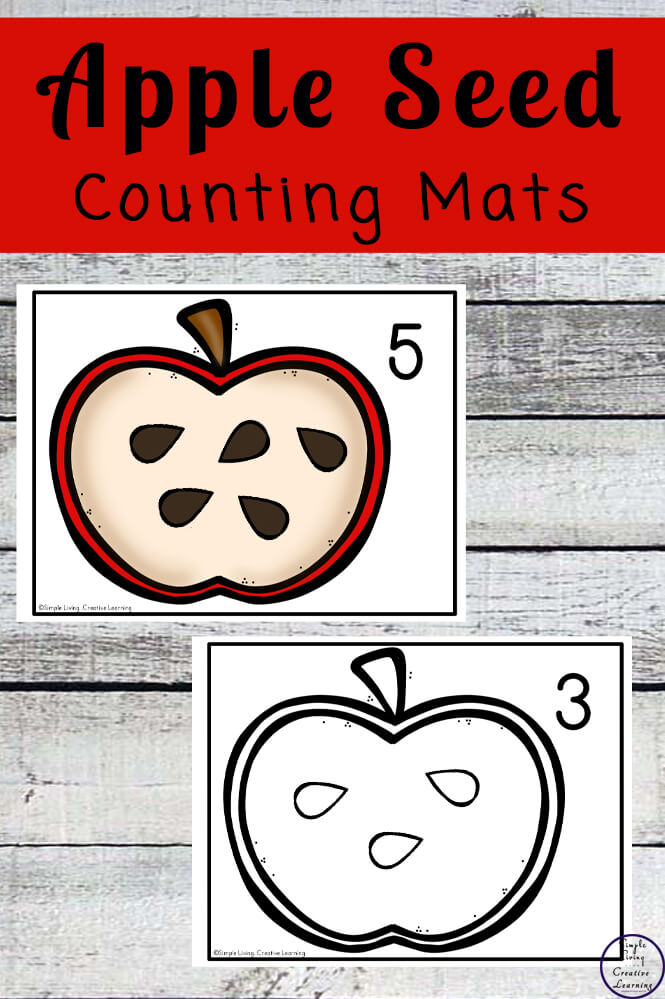 Apple Seed Counting Mats Simple Living. Creative Learning