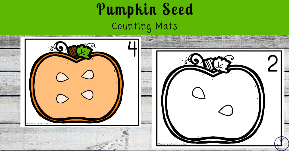 Pumpkin Seed Counting Mats Simple Living. Creative Learning