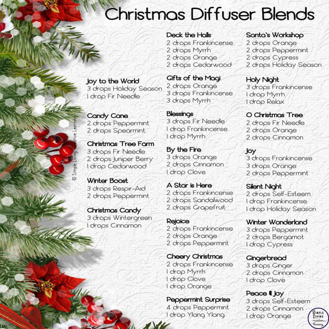 Christmas Diffuser Blends Simple Living. Creative Learning