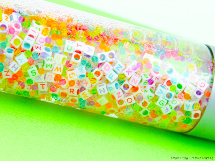 Alphabet Sensory Bottle Simple Living. Creative Learning