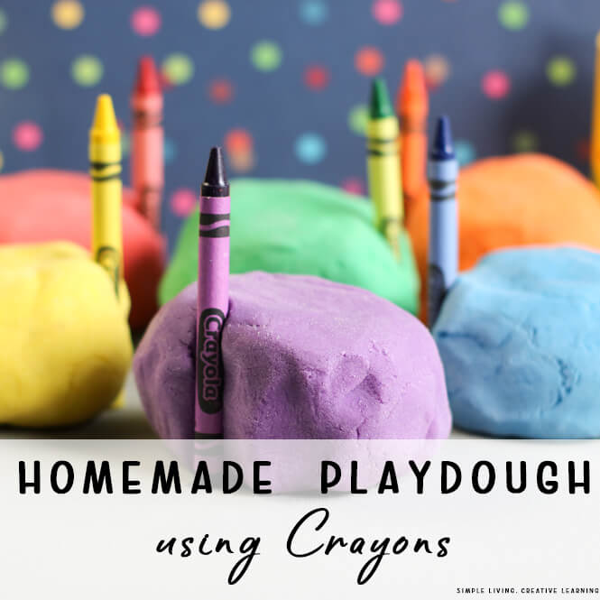 How to make Homemade Playdough with Crayons Simple Living. Creative