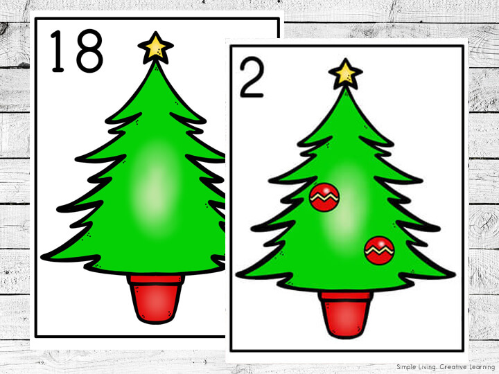 Christmas Tree Counting Mats Simple Living. Creative Learning