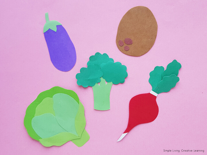 Vegetable Paper Craft Activity Simple Living. Creative Learning