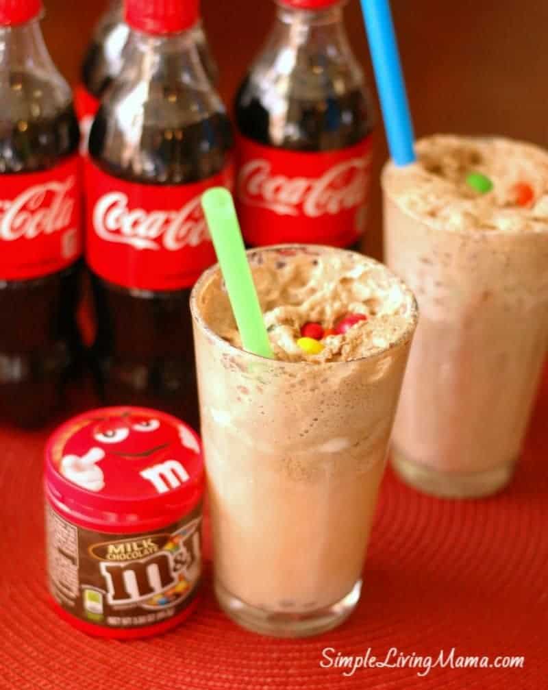 M&M Coke float Simple Living Mama
