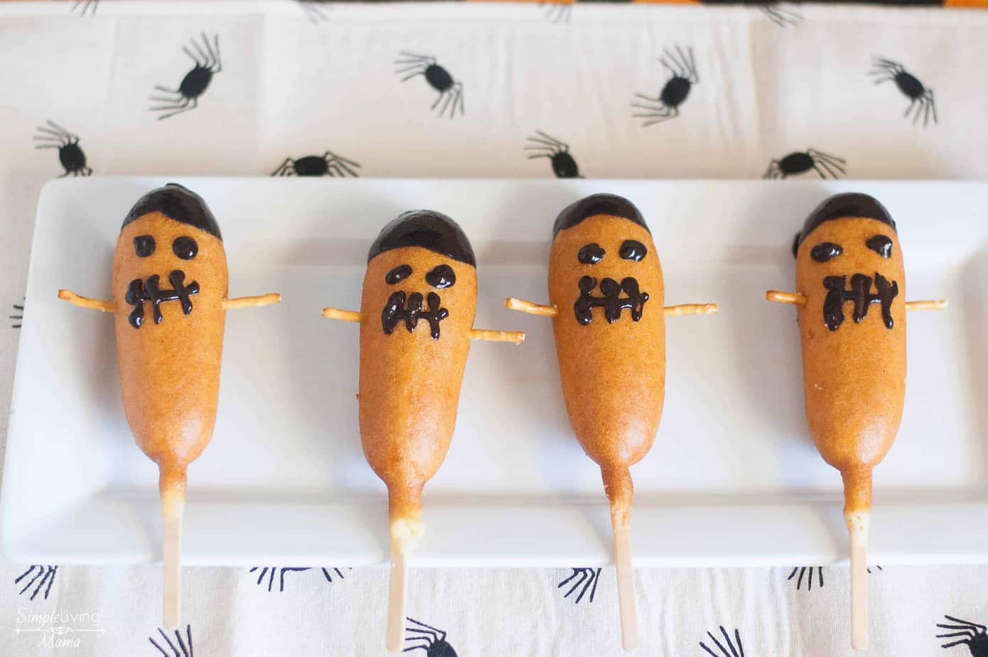 Frankenstein Corn Dogs Simple Living Mama