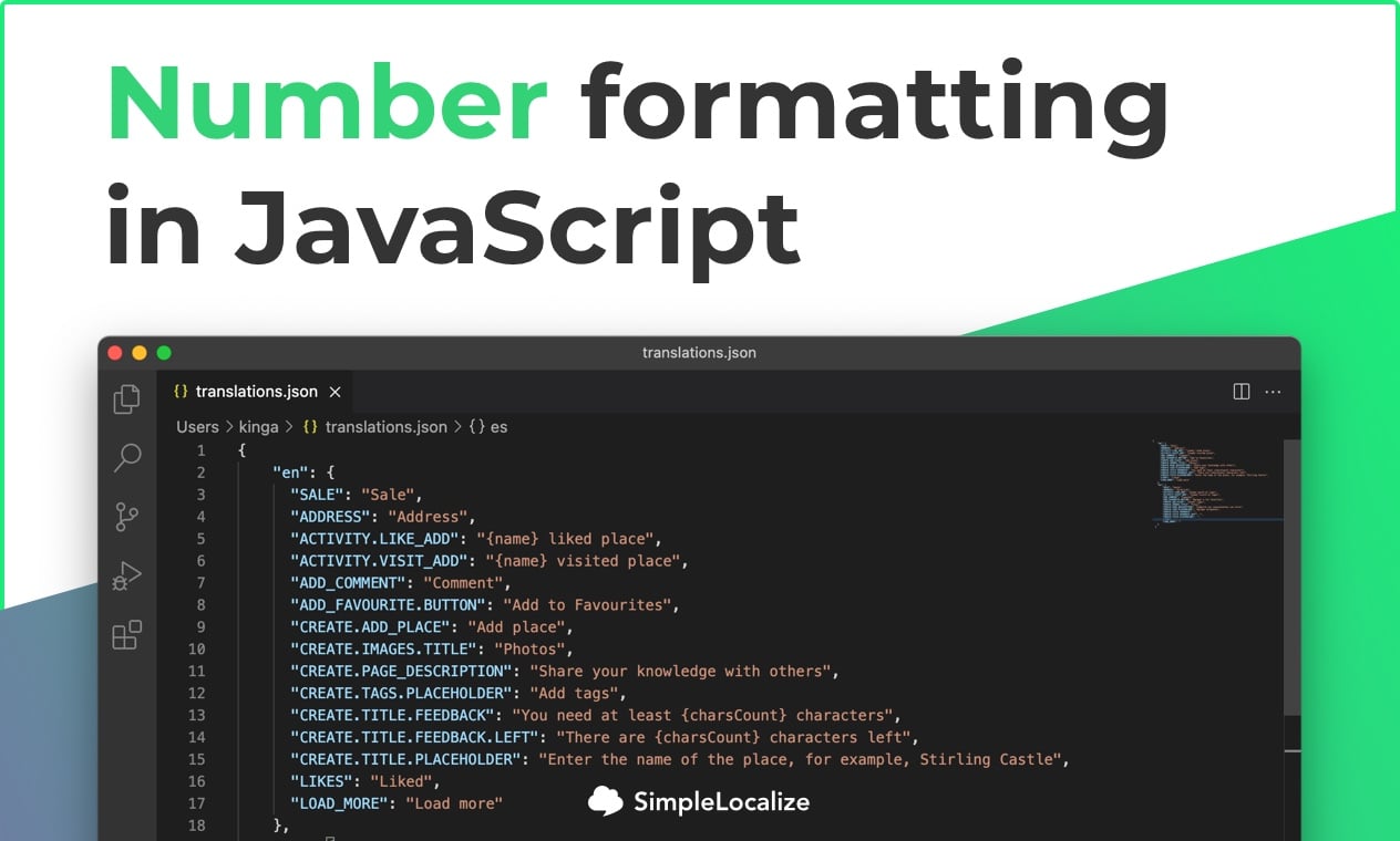 Number formatting in JavaScript SimpleLocalize