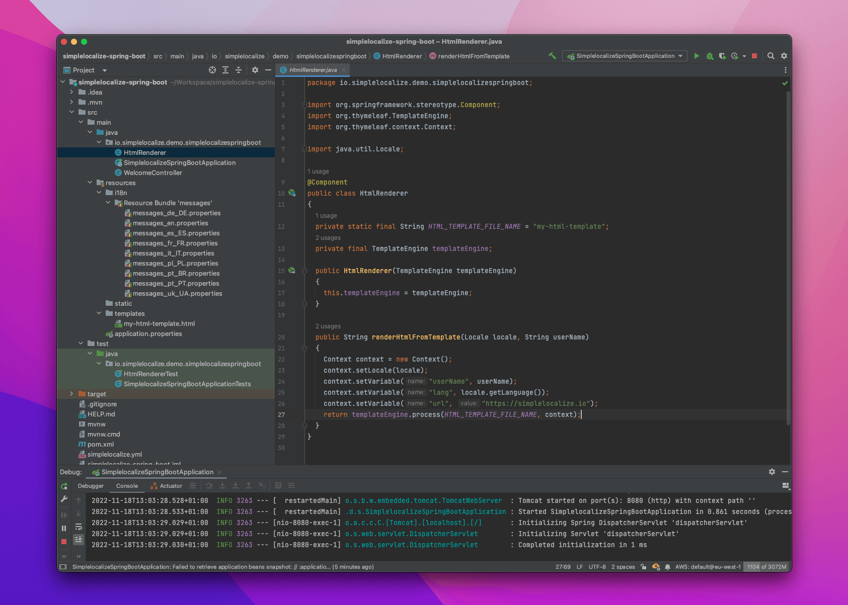 Spring Boot 3.2 Internationalization SimpleLocalize