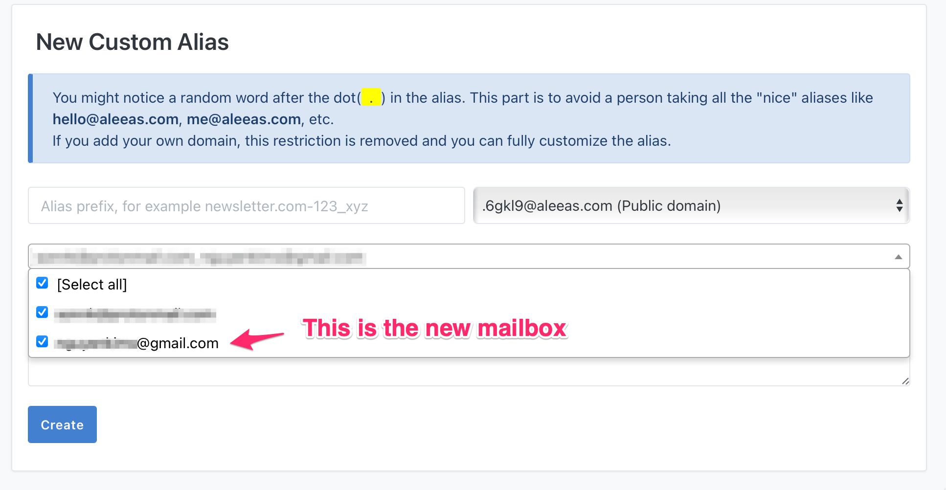 Add a new mailbox SimpleLogin Docs