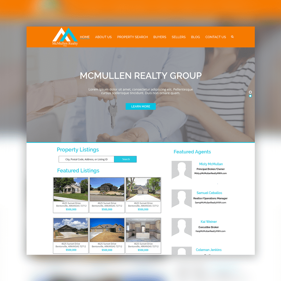 site Design for McMullen Realty Group Bentonville Simplemachine