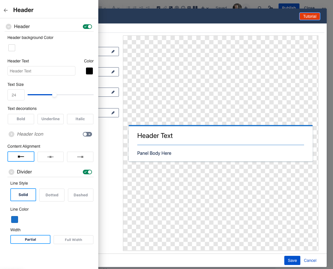 Panel Simple Content Macros